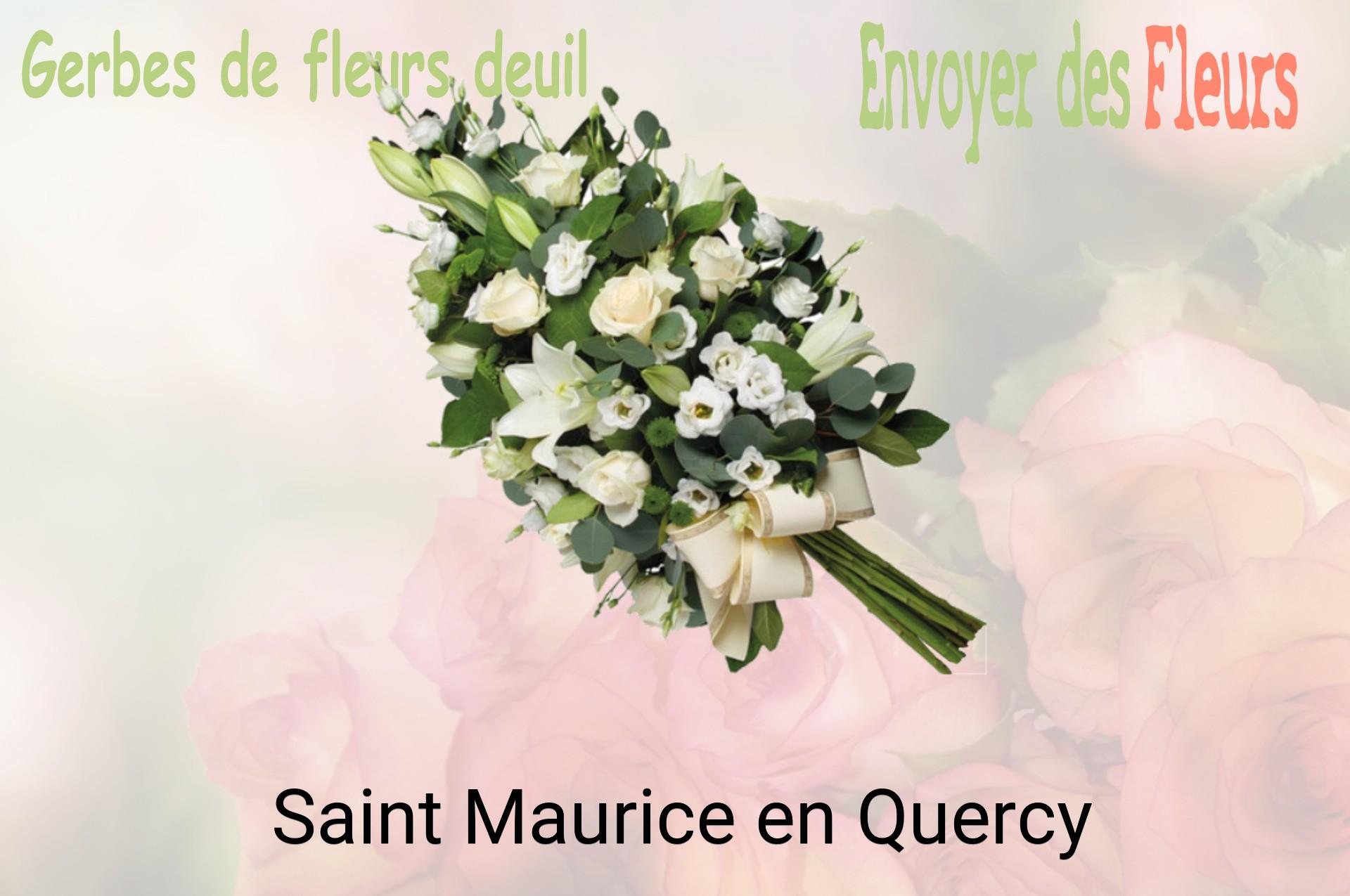 Gerbe de fleurs de deuil livrée à Saint-Maurice-en-Quercy